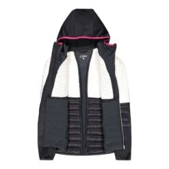 CMP WOMAN JACKET FIX HOOD HYBRID Hybridjacke Damen -Outdoor-Ausrüstung 32z4206 u423 d 1