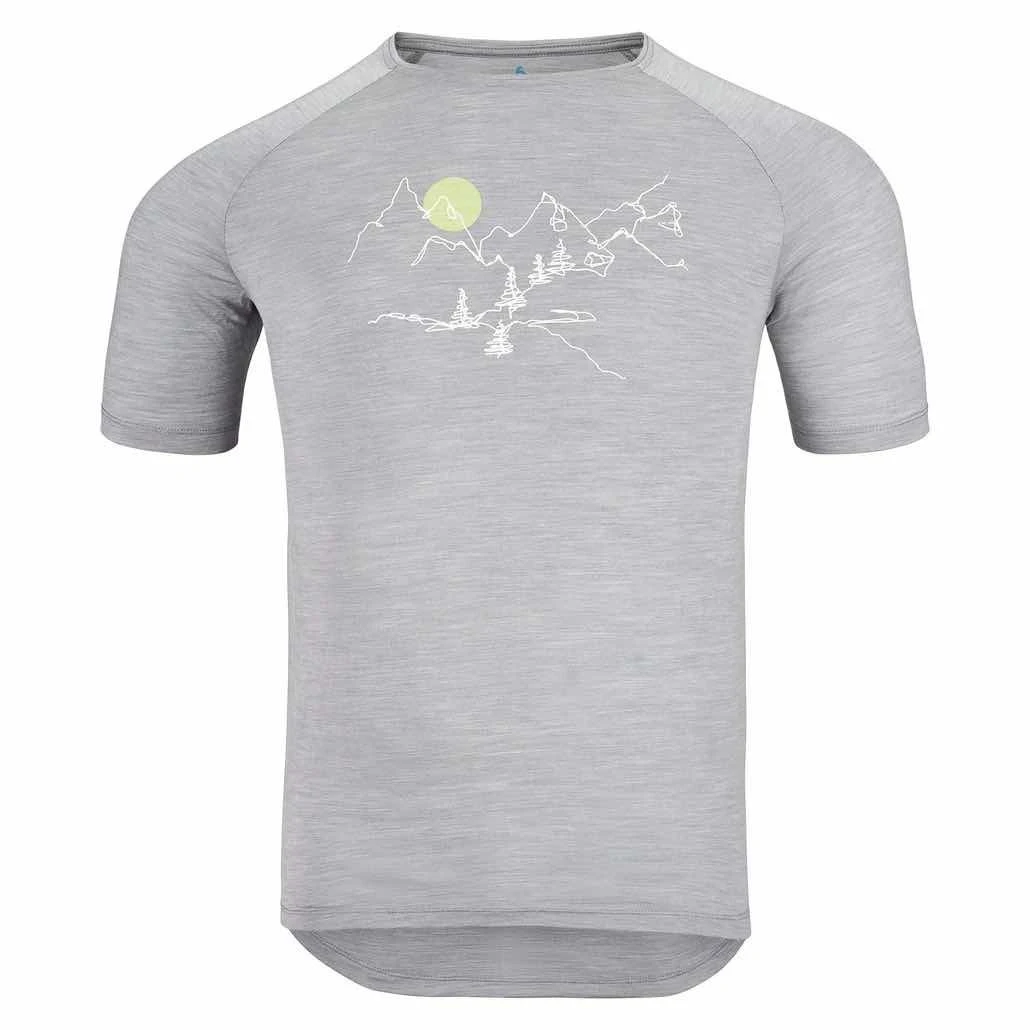 Odlo Ascent Performance Wool 130 T-Shirt Mit Landschaftsprint 3 Odlo Ascent Performance Wool 130 T-Shirt Mit Landschaftsprint