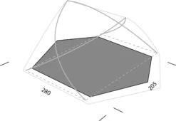 EXPED Gemini III Footprint -Outdoor-Ausrüstung gemini iii footprint metric dimension 1