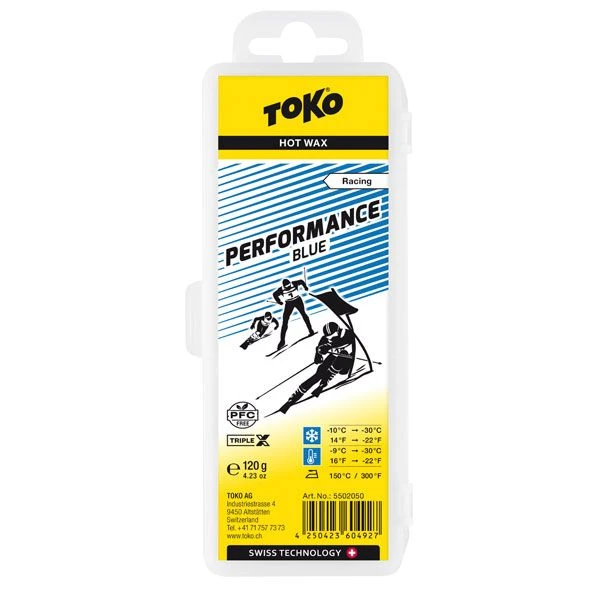 Toko Performance Hot Wax Blue 120g 3 Toko Performance Hot Wax Blue 120g